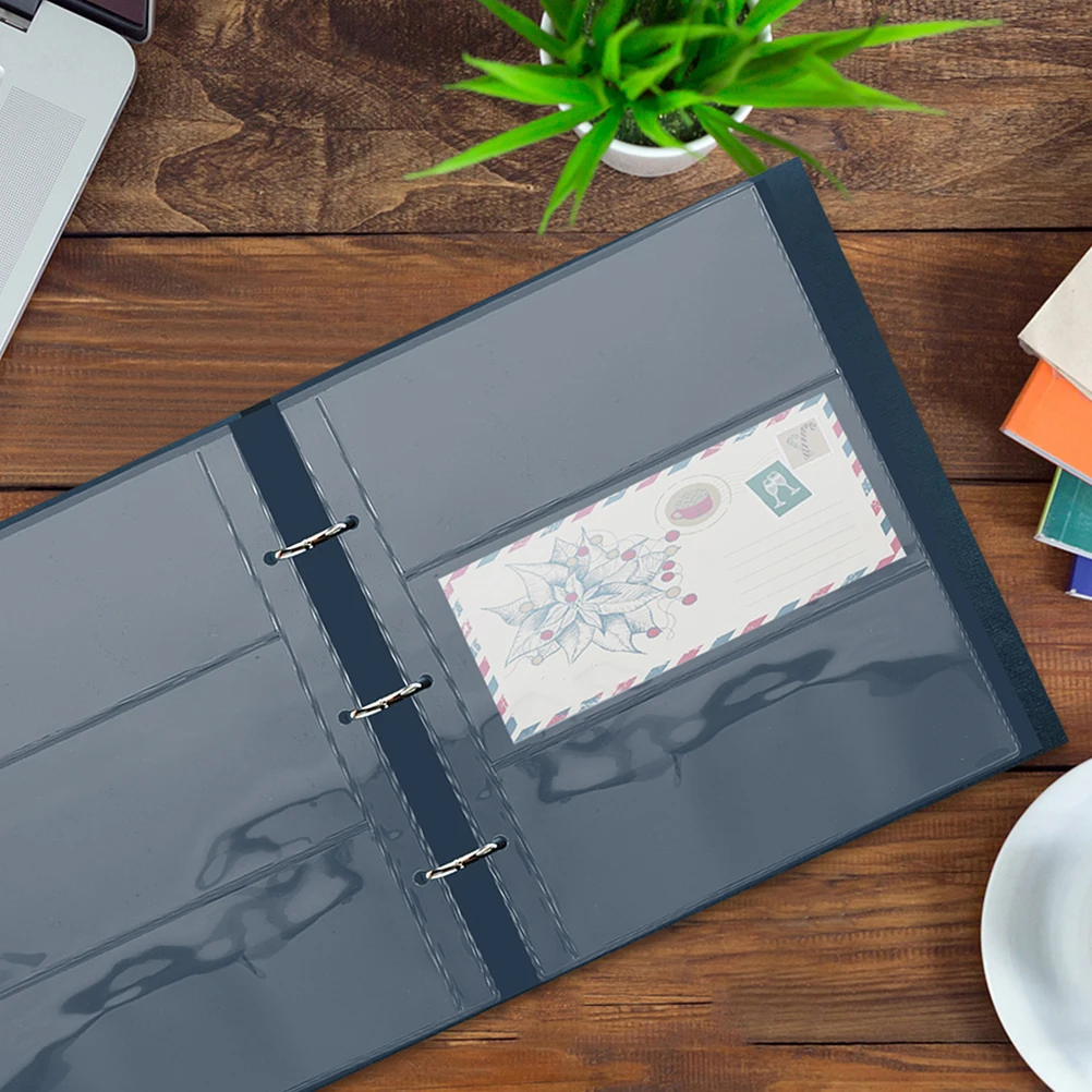 20 قطعة ألبوم الأوراق النقدية شفافة بولي كلوريد الفينيل حامل تخزين المال مقاوم للماء خفيفة الوزن فاتورة حامي كم حافظة جمع العملات #6