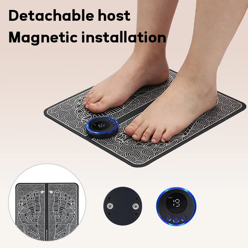 

19 Level EMS Foot Massager Pad Electric Pulse Muscle Stimulation Massage Mat Improve Blood Circulat Relief Pain Relax Feet SPA