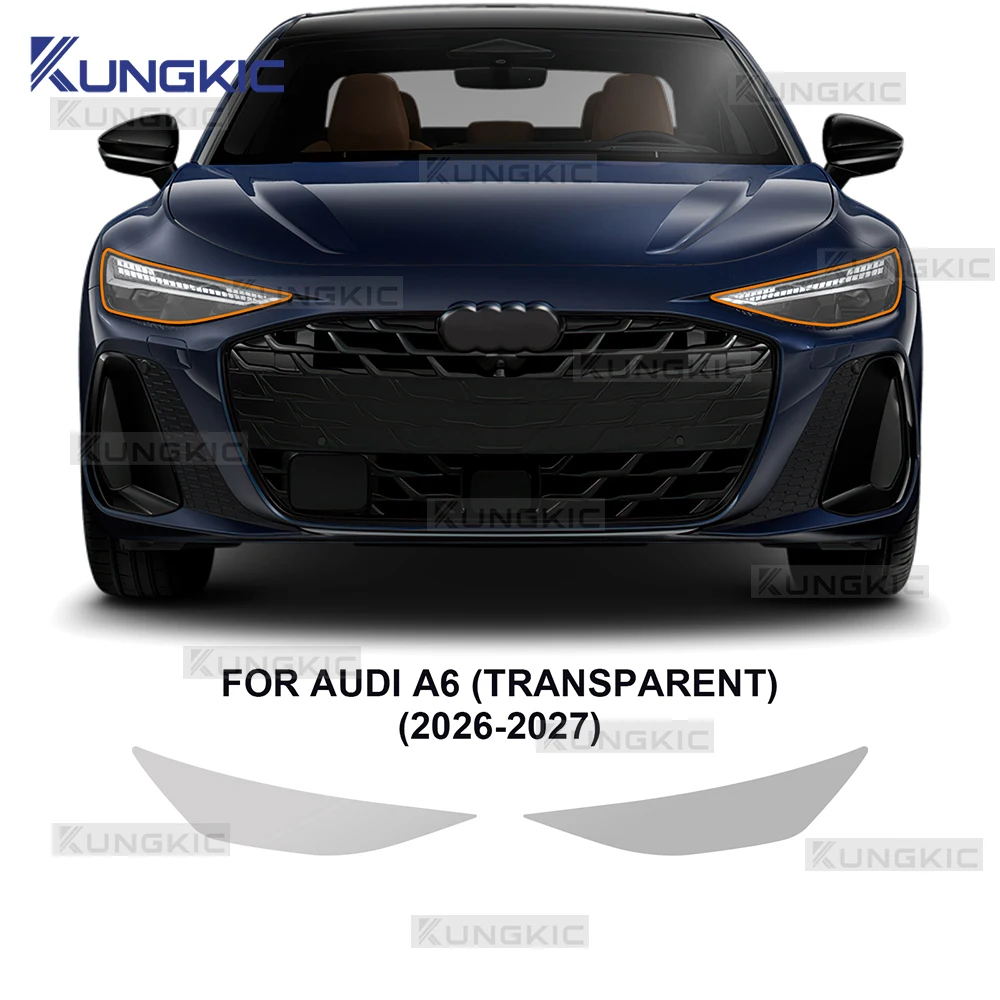 

For Audi A6 2026 2027 Car Headlight RearView B Pillars Film Sticker Anti-scratch Protective Sticker Clear Smoked PPF Accessories