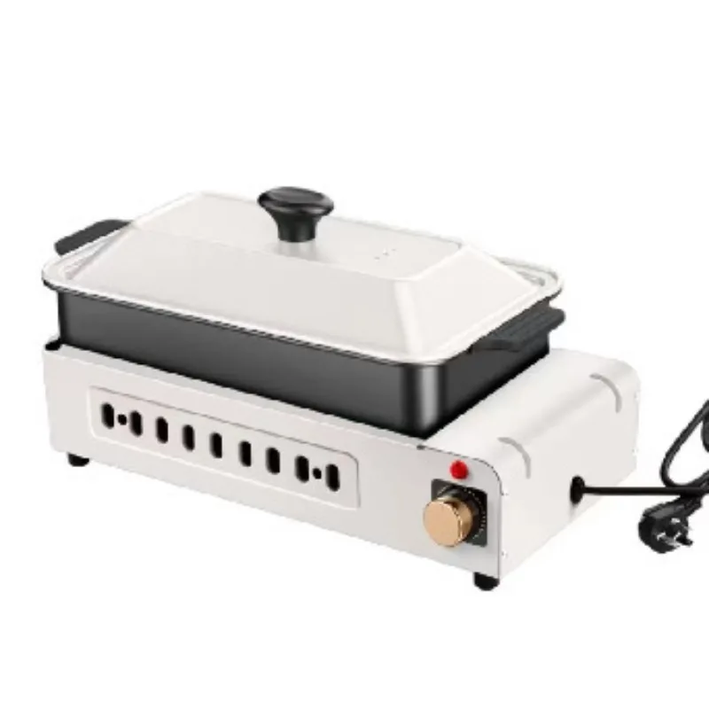 

High-value multi-function cooking pot 3-in-1 Korean oven, hot pot barbecue integrated pot, split kitchen frying pan