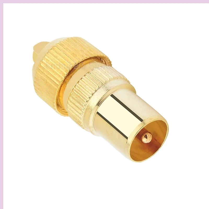 Gold Plated Stainless Steel Material TV Male Or Female Connector Cable TV Three-way Plug RF Adapter B5