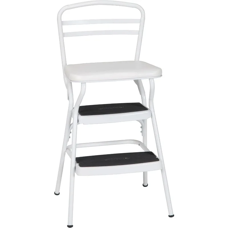 Stylaire Retro Chair + Step Stool with Flip-Up