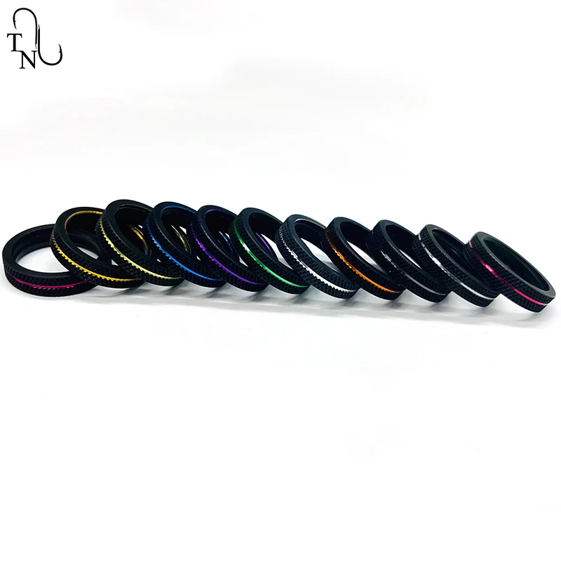 TN40 Reel Seat Ring DIY  Repair Aluminum trim ring 5pcs Nut Trim Ring Fishing Rod Winding Check Component Rod Building Accessory
