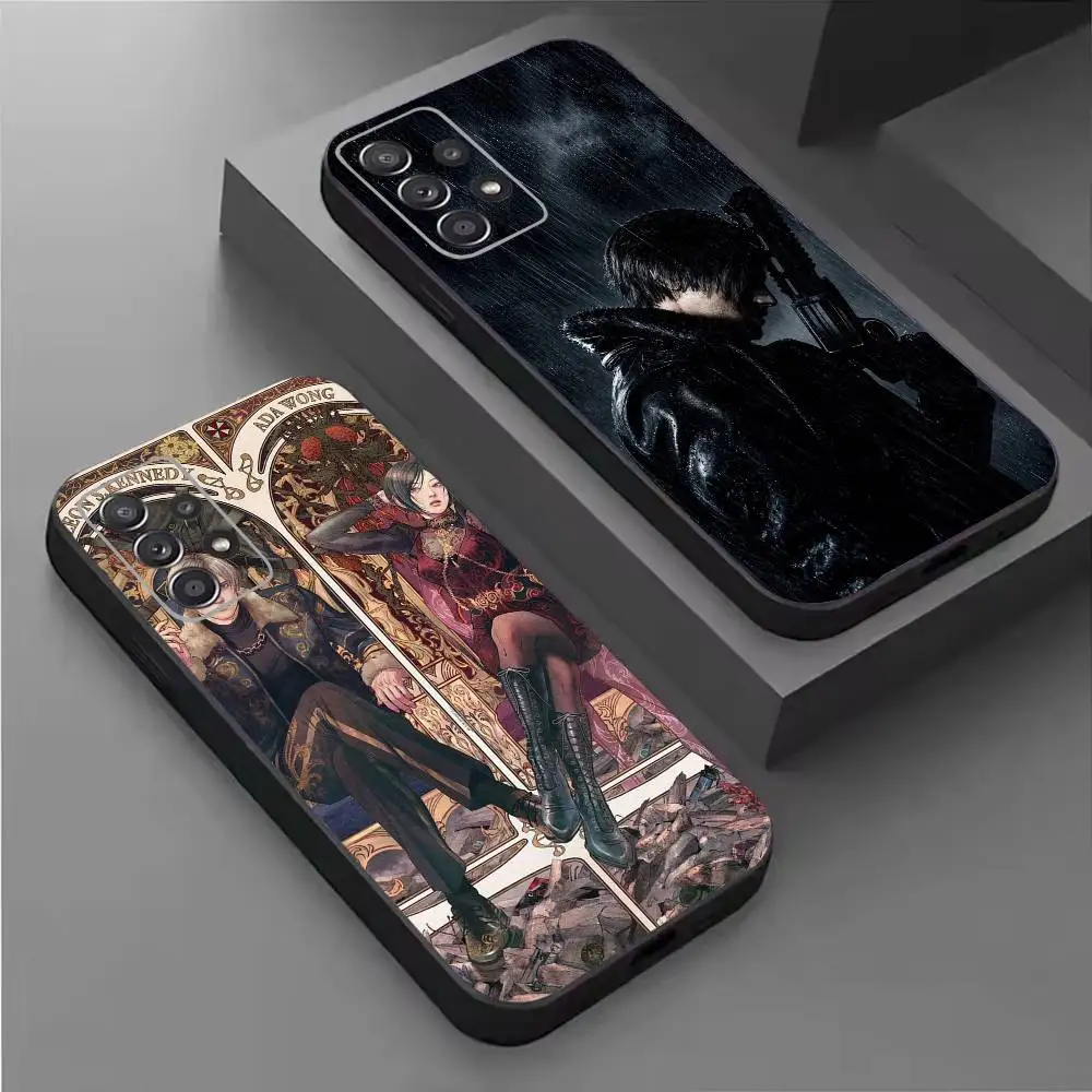 Y-Resident Evil l-leon ada Jill Soft Black Phone Case for Samsung S26,25,24,21,22,21,20,10,9,8,7,6Ultra,Plus,Fe, Lite