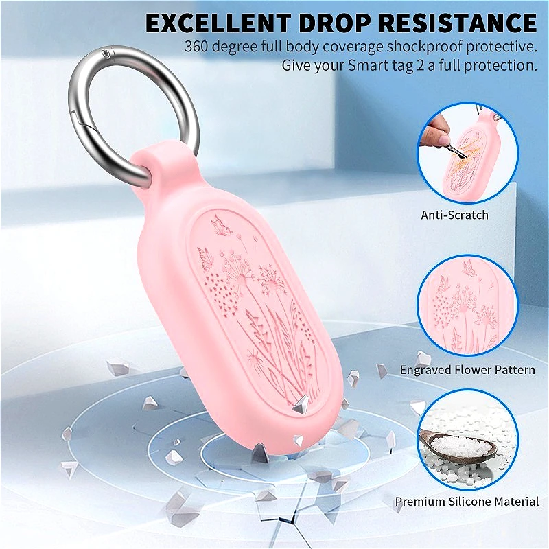 SmartTag2 Anti-lost Protective Case Soft Silicone All-round Protective Case​​anti-scratch Anti-fall for Keys Bags Pets Luggage