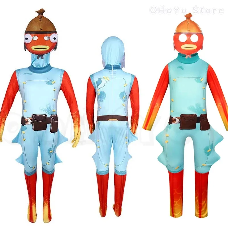 

♥ 2026 New Game Skin Outfit Fortnitte Cosplay Fishstick Omega Jumpsuit Black Knight Costume Carnival Adults Kids Halloween
