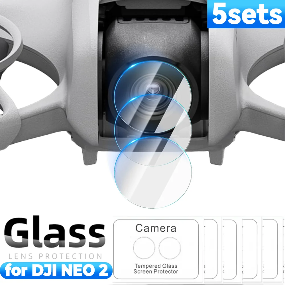 

1-5 комплектов для DJI Neo2 Drone, закаленное стекло, защитная пленка для объектива камеры HD, прозрачная защитная пленка для объектива камеры от царапин для DJI Neo 2