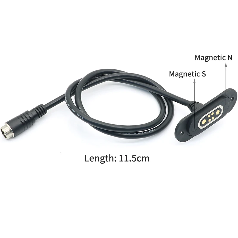 2+4 Male/Female to GX12 Male 6P Connector for Electric Scooters With Cable Interface Charging Anti-fool Magnetic Data Connector