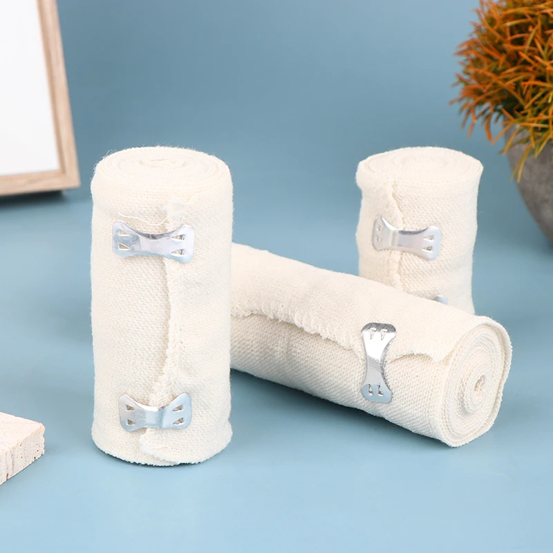 1 لفة عالية ضمادة مرنة تضميد الجروح الرياضة في الهواء الطلق التواء العلاج ضمادة لملحقات الإسعافات الأولية