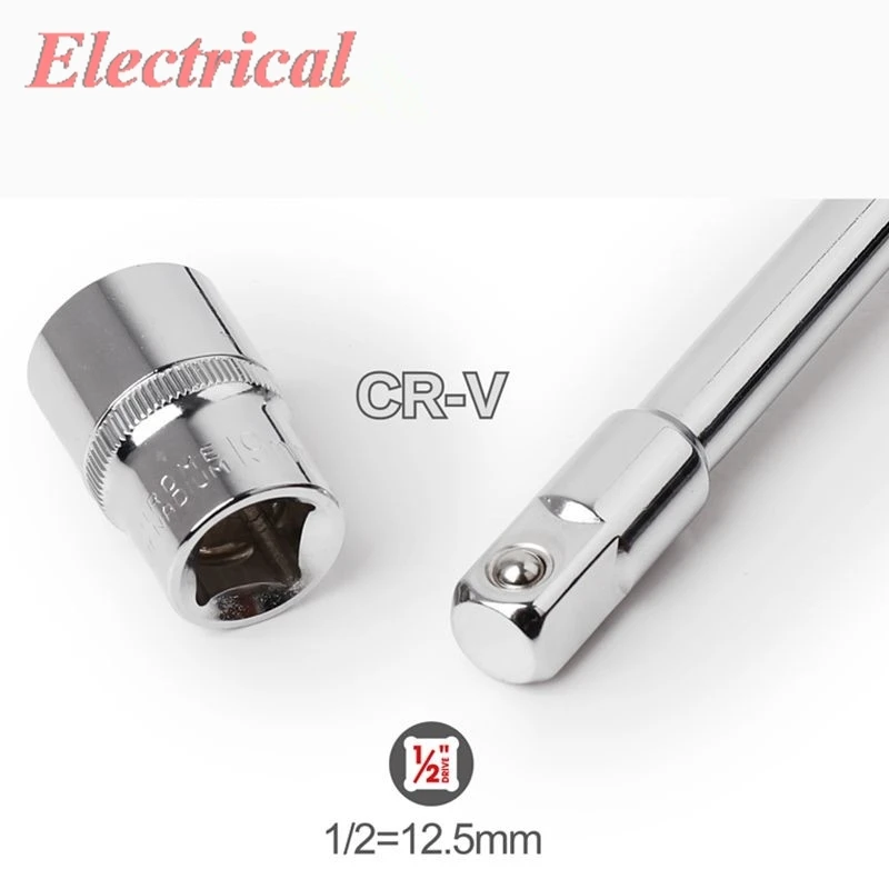 20 pz/set 8MM 9MM 10 11 12 13 14 15 16 17 18 19 20 21 22 23 24 esagono 1/2 chiave a bussola corta testa manica in lega di cromo vanadio