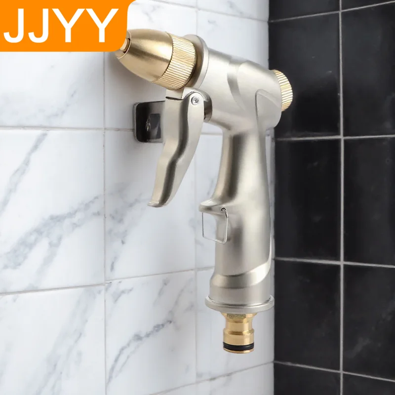 

Насадка для садового шланга, сверхпрочная металлическая ручная насадка для воды, распылитель высокого давления с пистолетной рукояткой, 4 режима распыления