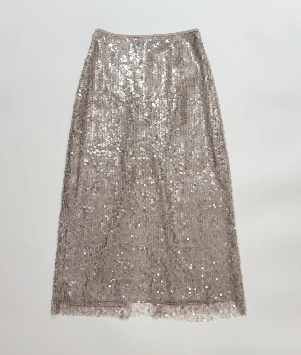 Women's Sequin Embroidery Skirt High Waist A-Line Fashion Ladies Midi Jupe