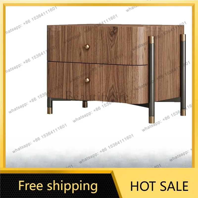 PG solid wood bedside table household bedroom bedside high-end medieval storage locker