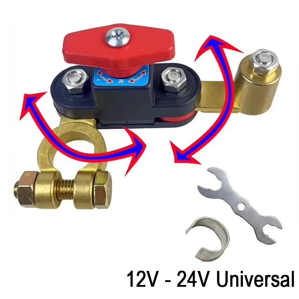 Interruptor de Desconexión de Batería de Doble Voltaje, Interruptor de Botón sin Herramientas para Desconectar el Polo Negativo, Interruptor de Circuito Antifugas y Antidesconexión
