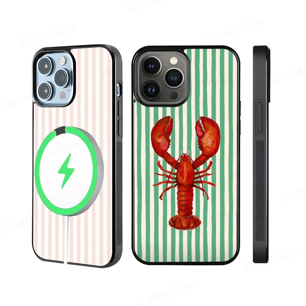 

Marine Life Crabs Lobsters For Magnetic Case For IPhone 17 Air 16 15 14 13 12 11 Pro Max Plus Wireless Charging