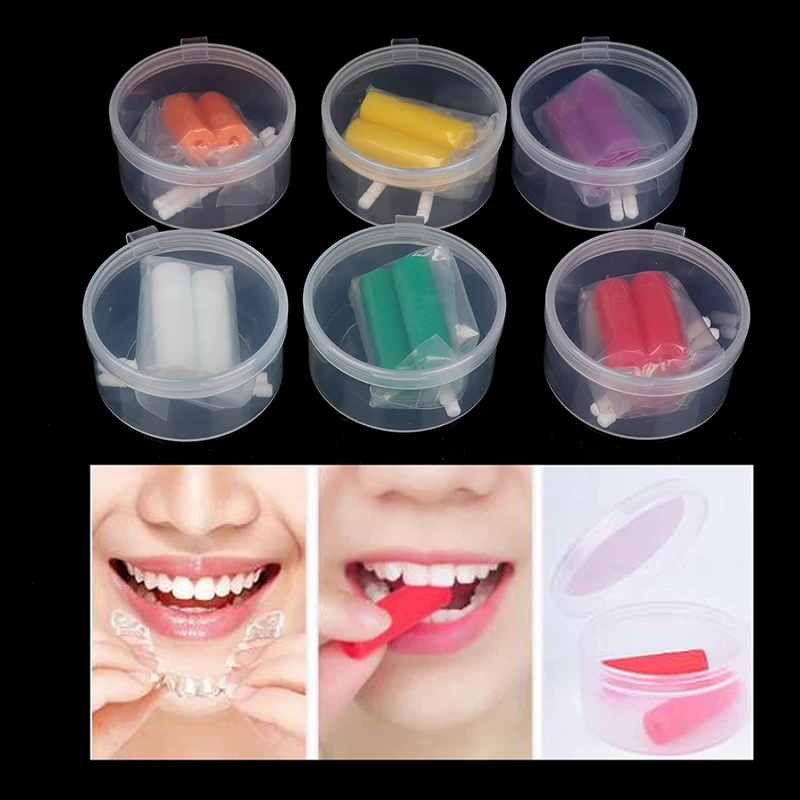 

2pcs/box Orthodontic Silicone Teether Dental Tooth-correct Masseter Exerciser Aligner Chewies Handheld Teething Gum Oral Care