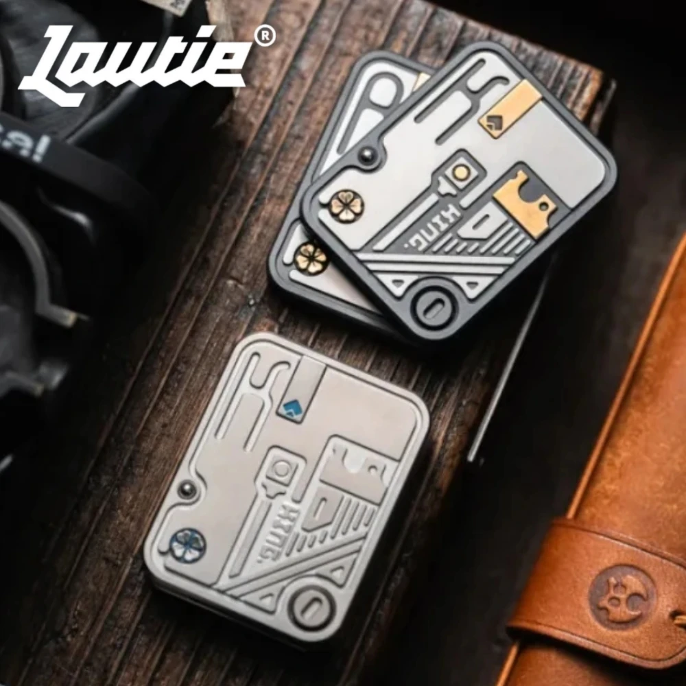 LAUTIE EDC SHUFFLE PRO AK Titanium Zirconium Fidget Slider Side Push Slider Fidget Toys For Adults Stress Relief Toy