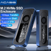 ACASIS M.2 NVMe SSD Enclosure 10Gbps NVME SSD Case Built-in Cooling Fan USB 3.1 External Enclosure Supports 2230 2242 2260 2280