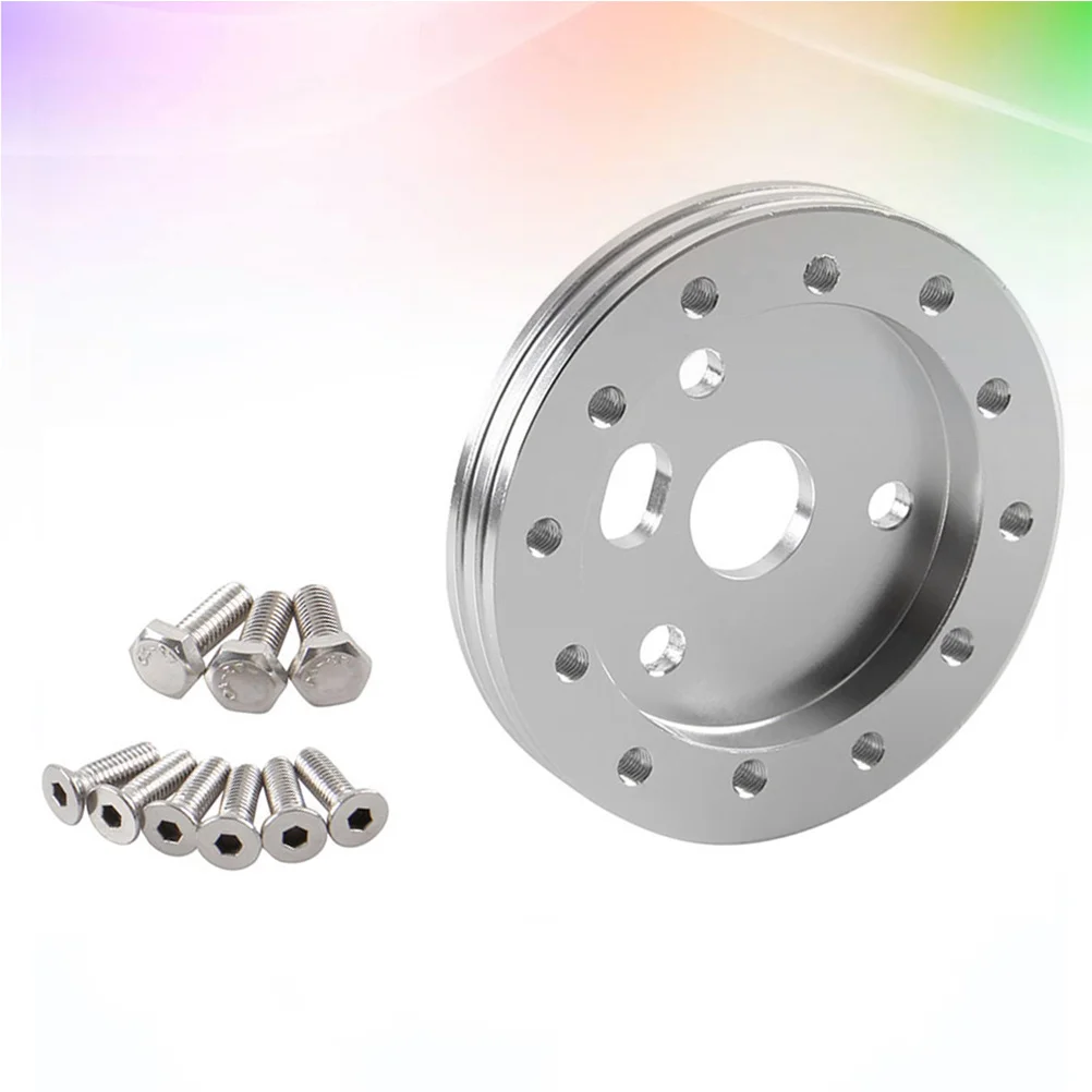 

Steering Wheel Adapter 6 Hole to 3 Hole Silver Durable Light Quick Conversion Tool Compatible for Most Cars Stable Fit