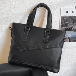 Hand Bag Shoulder Bag Bags for Men Handbag Soft Leather Messenger Bag Mens Computer Bag with Shoulder Fashion Bags File Package