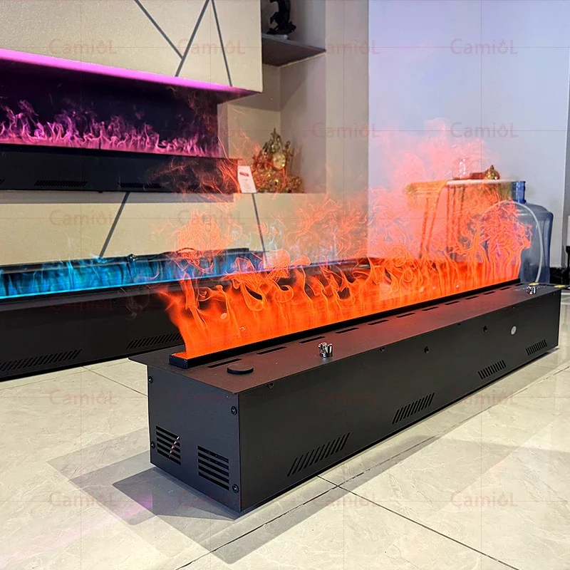 3D Atomized Flame Humidification TV Cabinet Steam Stove Room Decoration Cold Customized Water Vapor Electric Fireplace