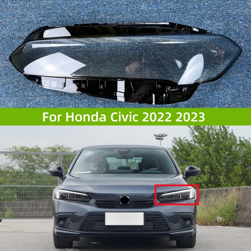 

For Honda Civic 2022 2023 Car Transparent PC Material Headlights Lamp Glass Shell