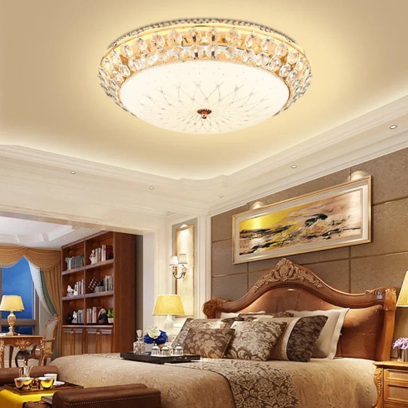 European style LED crystal ceiling light, modern minimalist living room, dining room bedroom creative ceiling light