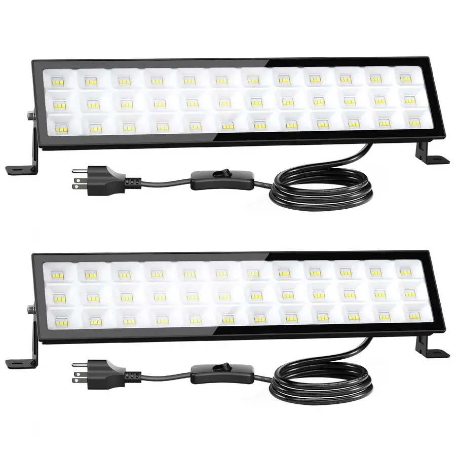 

LED Shop Lights,100W 14000lm Ultra Bright LED Work Lights with Plug,6500K Daylight White Garage Light,IP66 Waterproof Lighting f