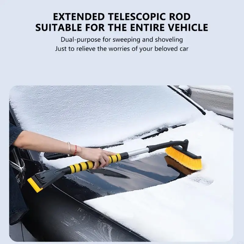 

Профессиональный скребок для льда с термостойким лезвием и щеткой с регулируемой на 360 градусов головкой для автомобильных D7YA