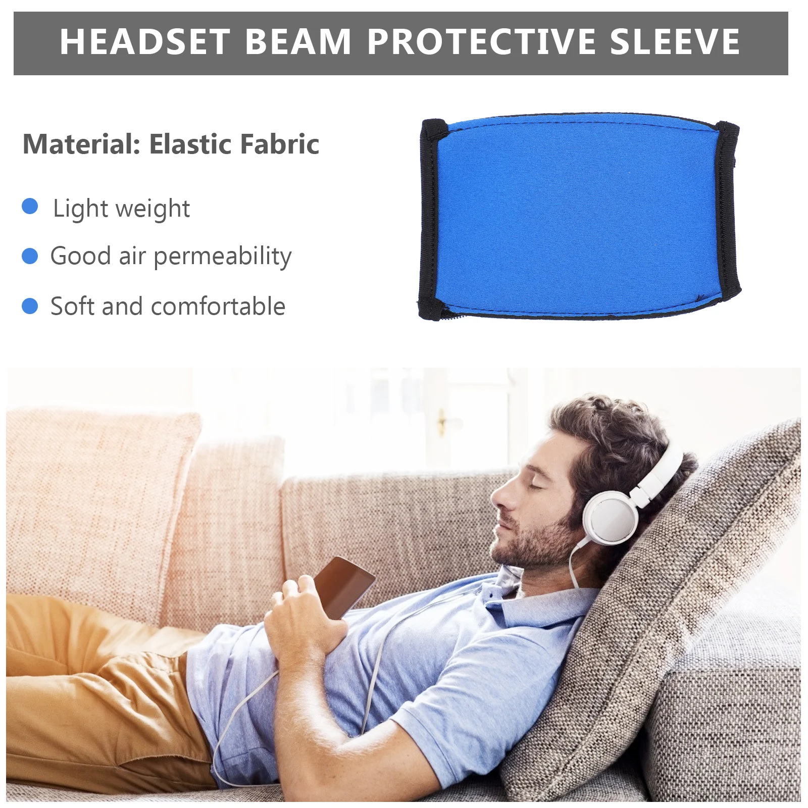 

1Pcs Headband Cushion Cover Durable Comfortable Replacement Protective Pad for Wh-1000xm2 1000xm3 Elastic Shock Absorbing Soft
