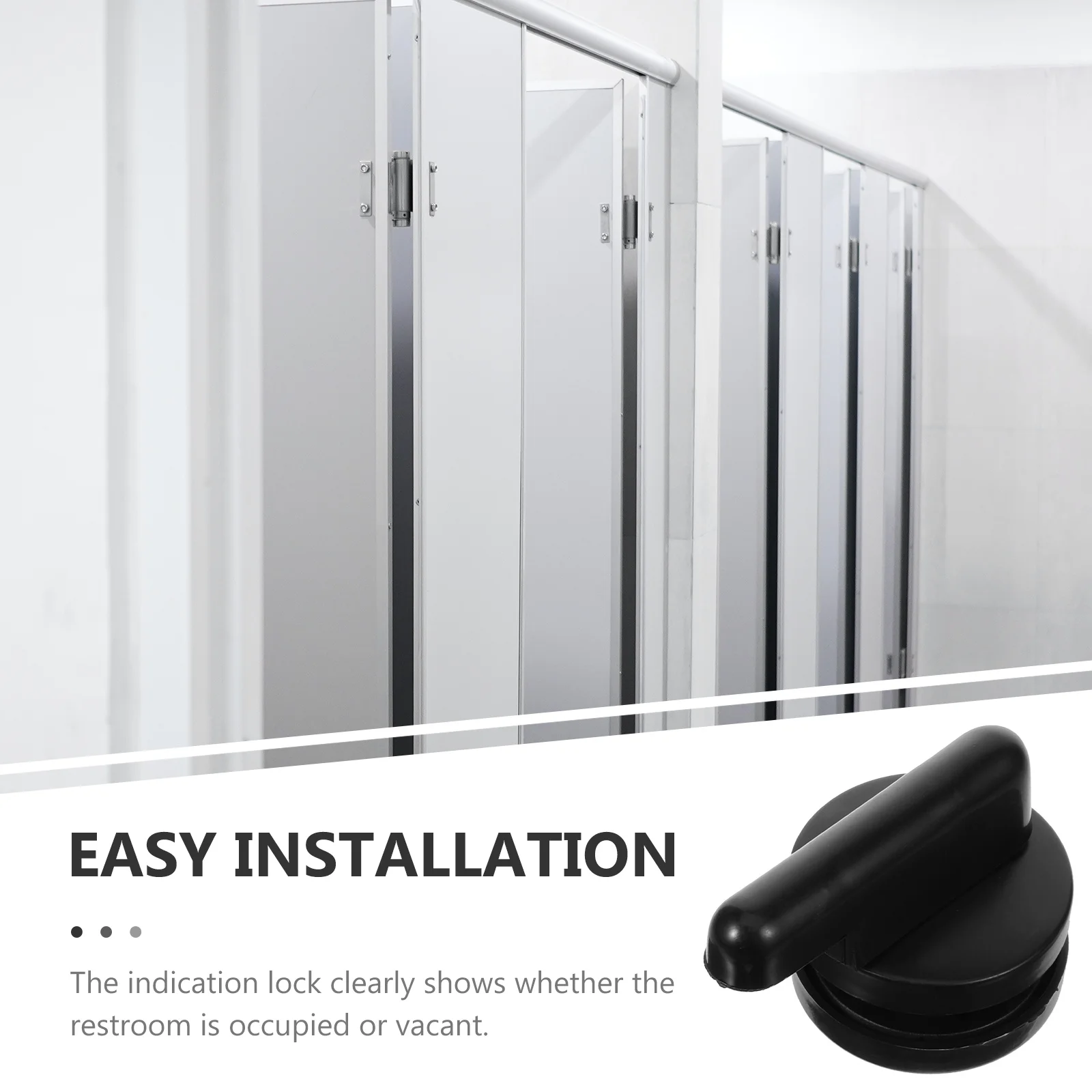 

4pcs Indicator Lock Pull Handle For Bathroom Commercial Door Lock Vacant Occupied Sign Green Red Indicator Public Toilet