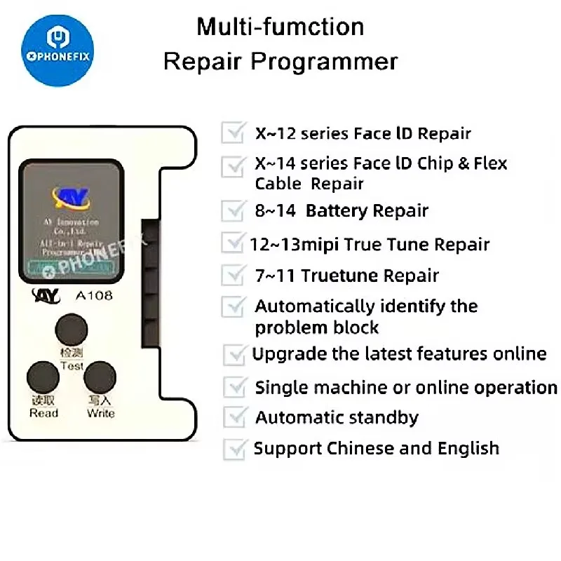 Imagem -05 - Face id Dot Matrix Reparar Chip de Cabo Flex 16 Pin para Iphone X14pm Face id Modificar Unknow Repari Tool sem Solda Ay-a108