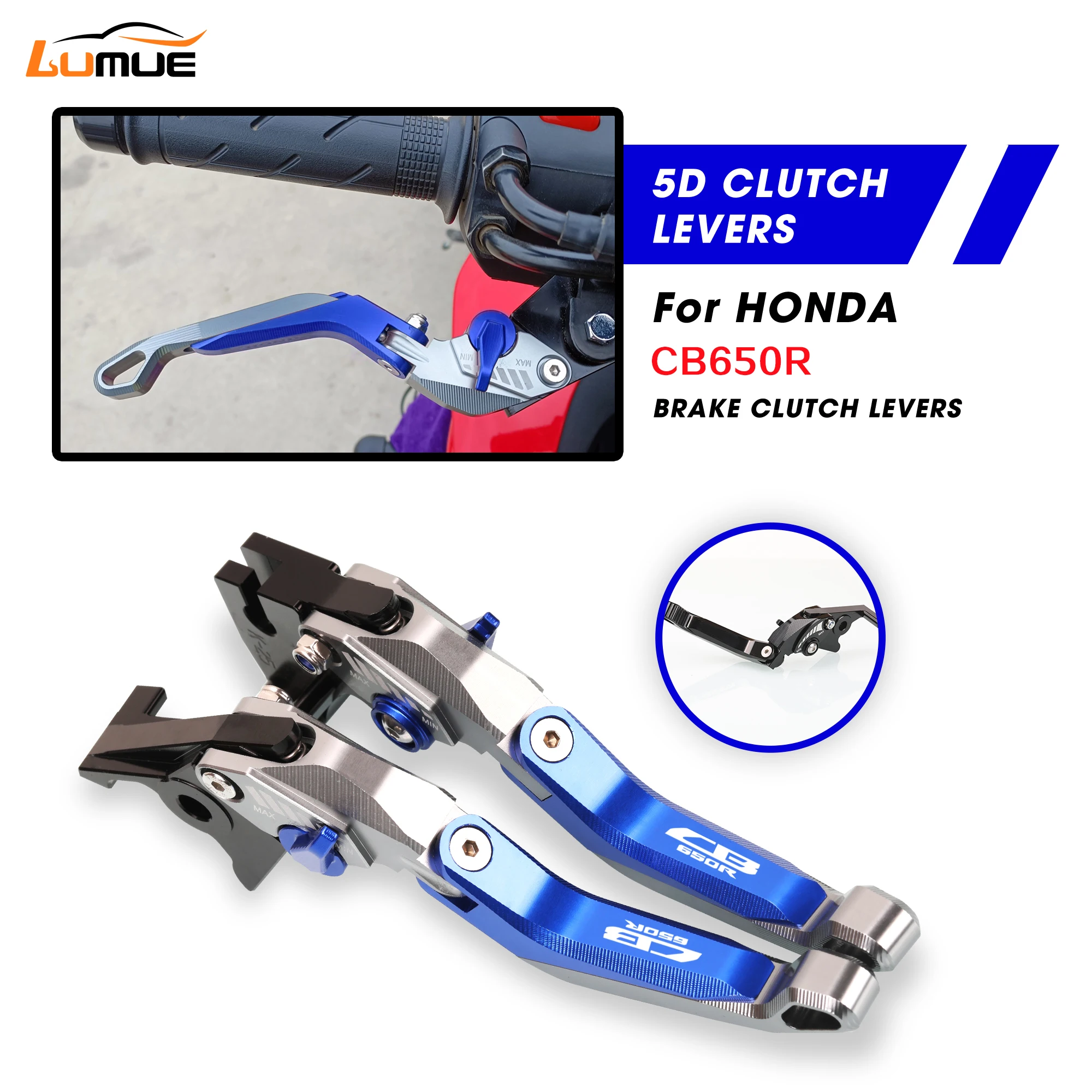 Motorcycle CB650 R Adjustable CNC 5D aluminium Brake Clutch Levers Handle For Honda CB650R CB 650 R 2019 2020 2021 2022 2023