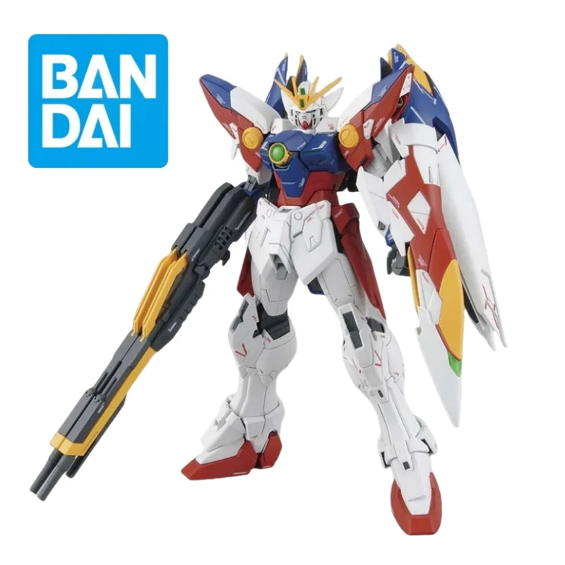 Genuine Bandai Gundam MG 1/100 XXXG-00W0 Wing Zero EW Mobile Suit Anime Assembly Model Hand Action Doll Toy Gift Decoration Boys