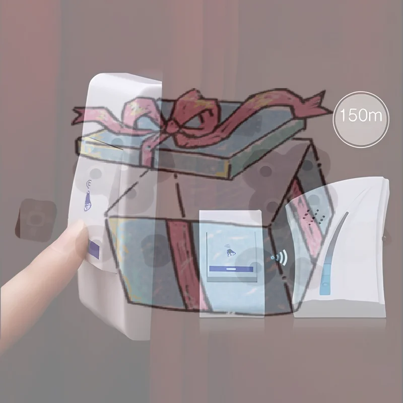 

【CCA】Умный беспроводной дверной звонок с дистанционным управлением для дома и офиса, 36 мелодий