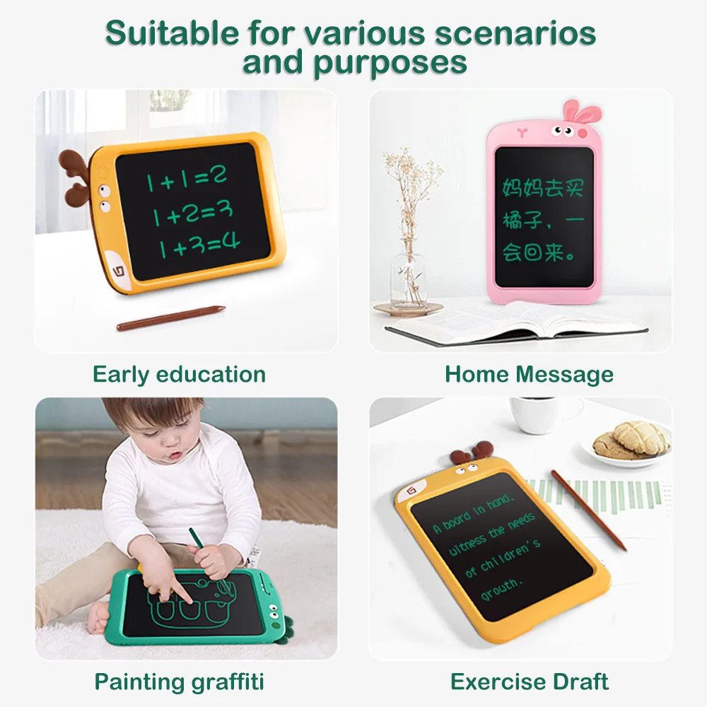 LCD Screen Smart Writing Board Kids Drawing Tablet Cartoons Graffiti Painting Copy Pad Erasable Electronic Handwriting Toy Gifts