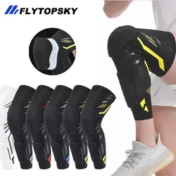 1 Pcs Knee Compression Sleeves with Honeycomb Pad Knee Pads for Football Basketball Volleyball Leg Sleeve Shin Brace for Adult