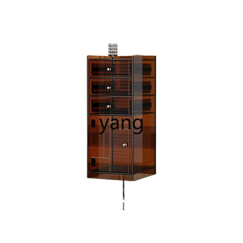 LH,  acrylic floor rotating cabinet modern simple living room side cabinet