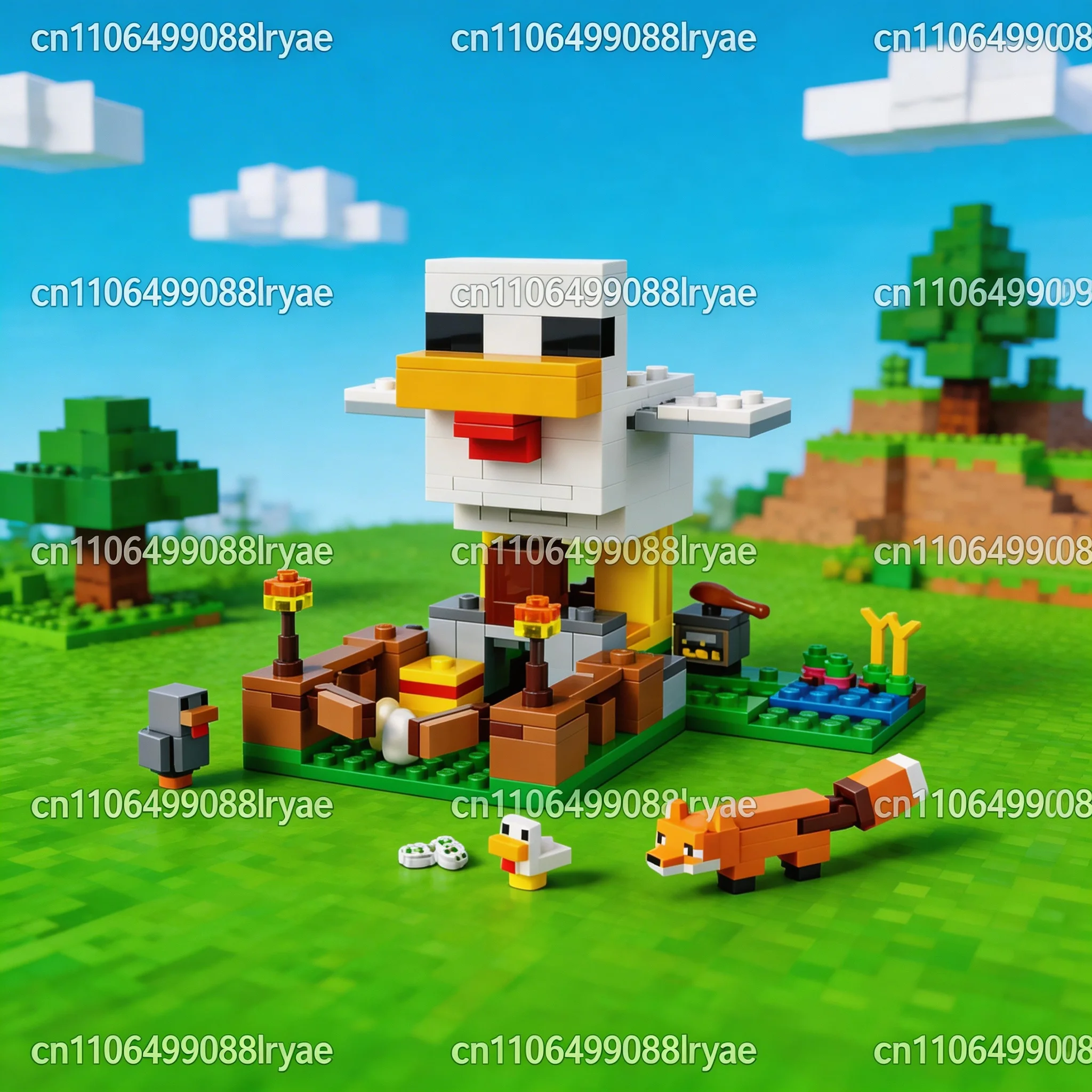 

Конструктор-головоломка «Детская ферма» для мальчиков и девочек, MOC-набор для сборки, подарок на День рождения и Рождество