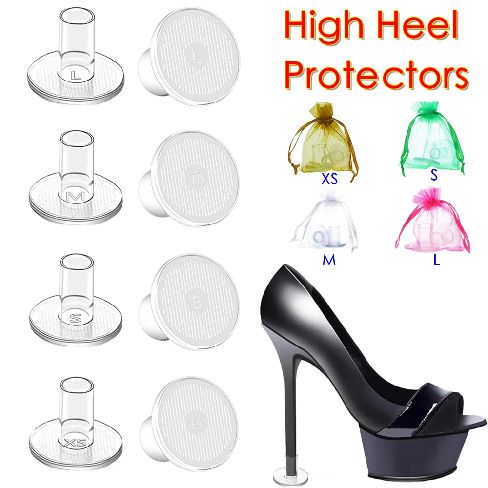 16 Pairs/Lot High Heel Protectors Heel Stoppers Stop Sinking at Grass Cracks Heel Repair Covers Caps Perfect for Outdoor Wedding