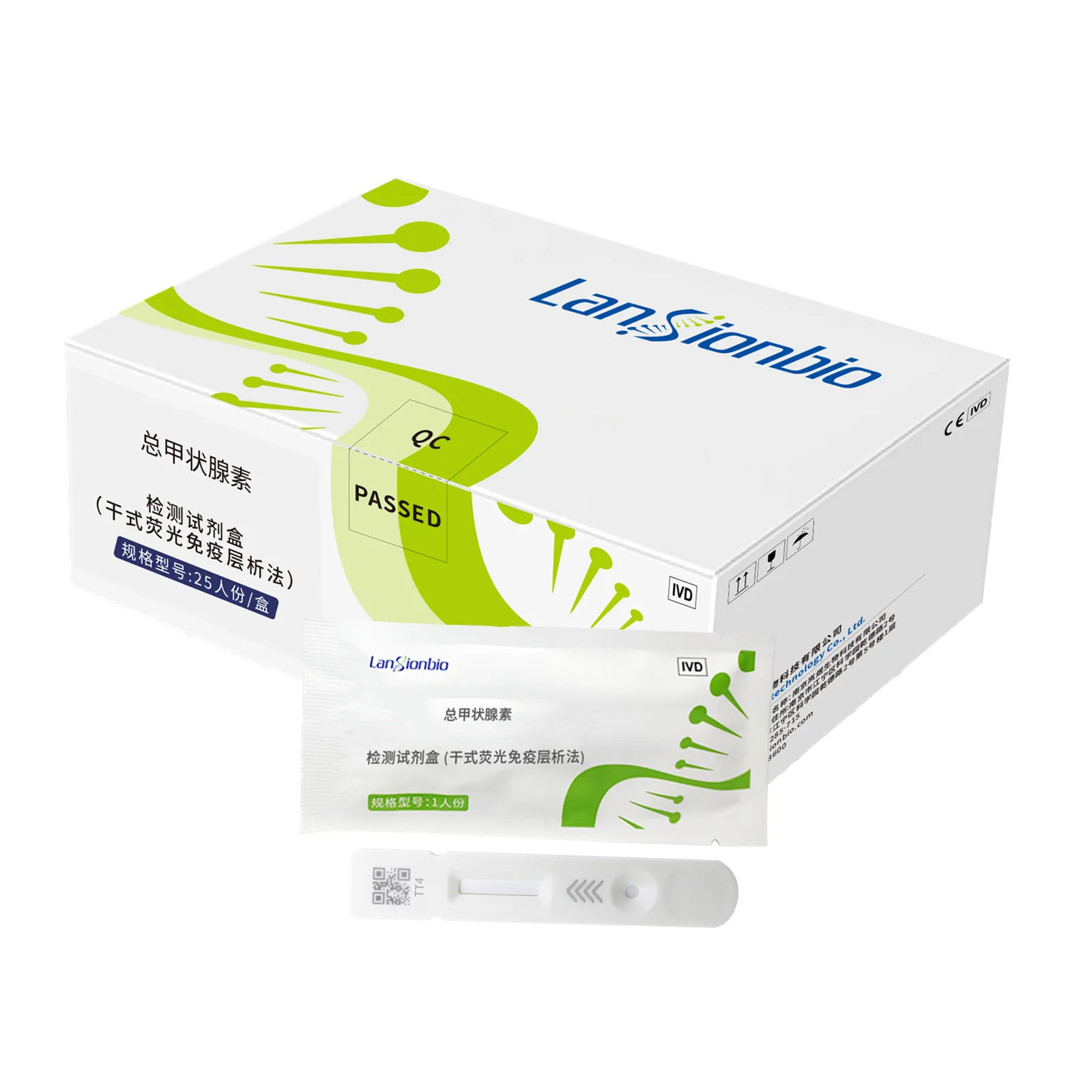 Lansionbio HBA1C TSH CRP LH  CtnI D-Dimer AFP PSA POCT 25pcs Per Box