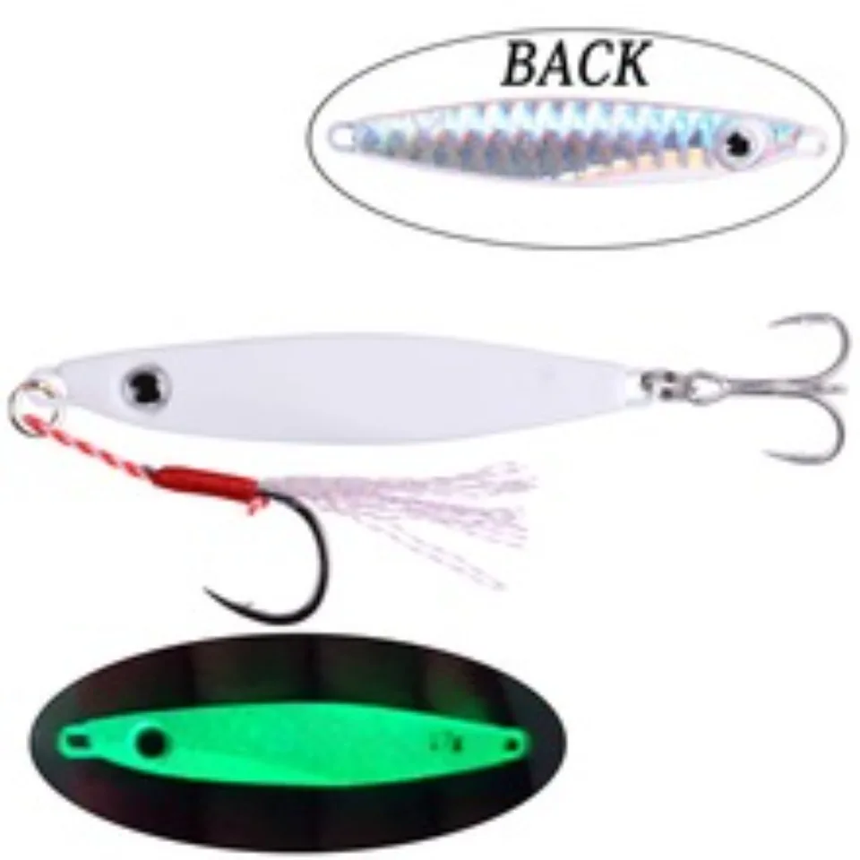 Metal Jig Fishing Lure 22g Shore Cast Hook Swimbait Artificial Bait Laser Cover Pesca Sea Pike Bass Accessories Spinning Tackle image 2