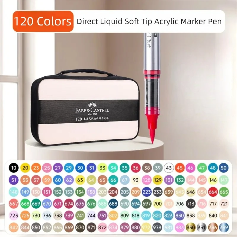 Faber Castell Direct Vloeibare Marker Pen Set 24-80 Kleuren DIY Handgetekende Graffiti Verf Art Acrylverf Pennen voor Kunstenaar Studenten