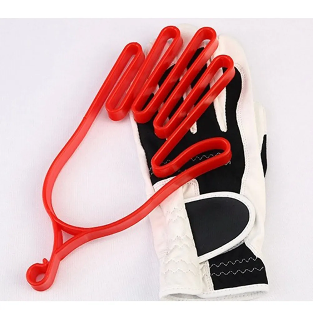 

4Pcs Hand-Shaped Golf Glove Hanger Rack Drying Frame Stretcher to Maintain Shape Extend Lifespan Fit All Sizes Red