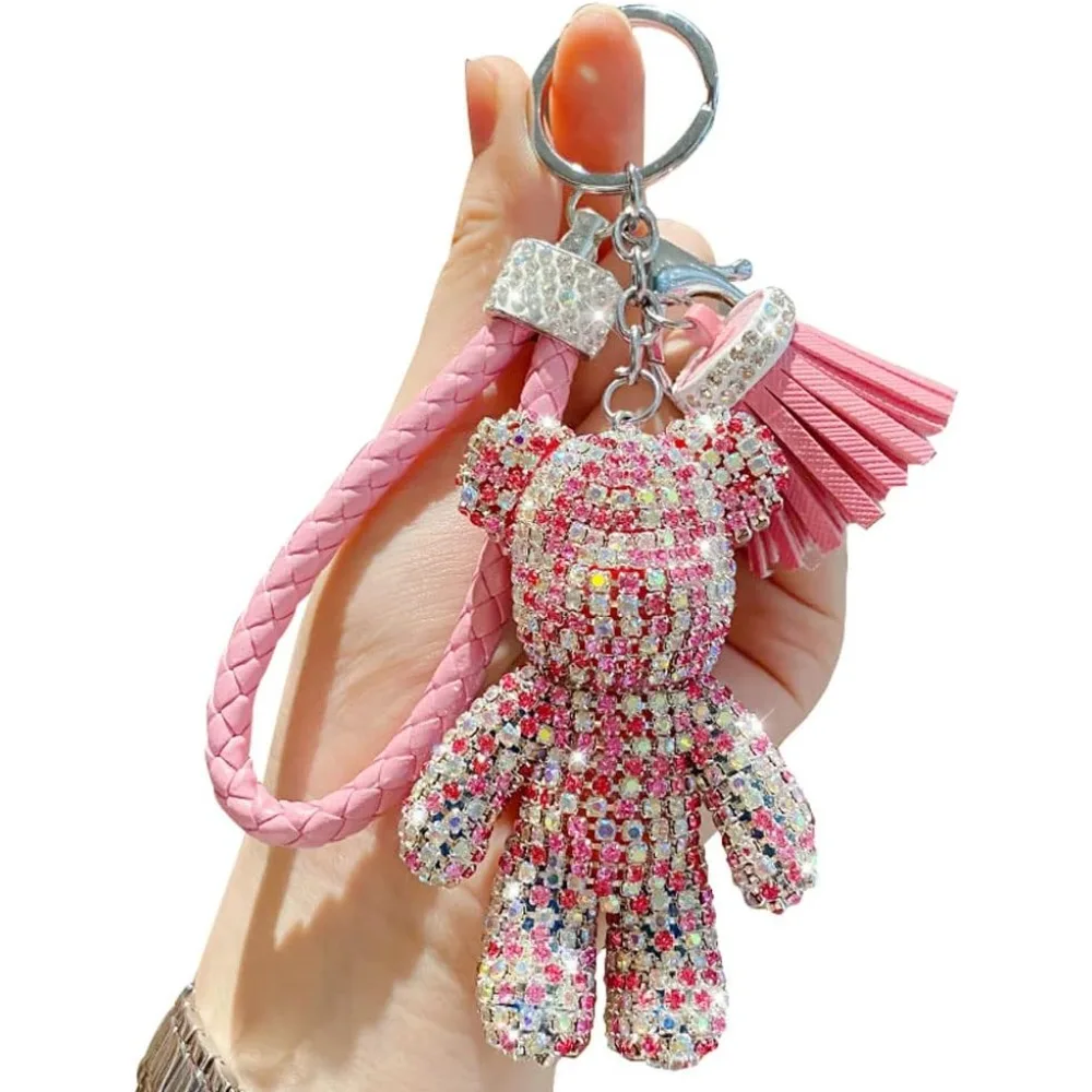 

Creative Cool Diamond Bear Design Pendant Keychain Key-Chains Keyrings