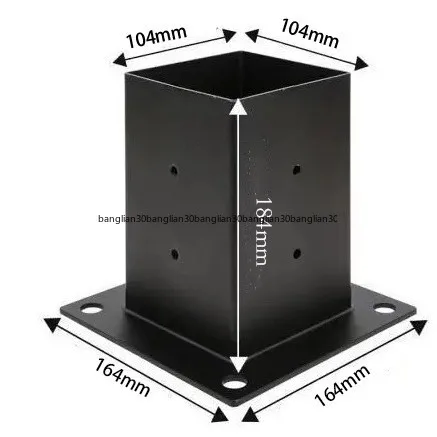 

Кронштейн для перголы с черным порошковым покрытием, основание для колонны, стальной комплект кронштейнов для перголы, декоративный элемент