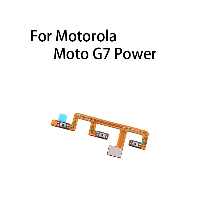 Power ON OFF Mute Switch Control Key Volume Button Flex Cable For Motorola Moto G7 Power