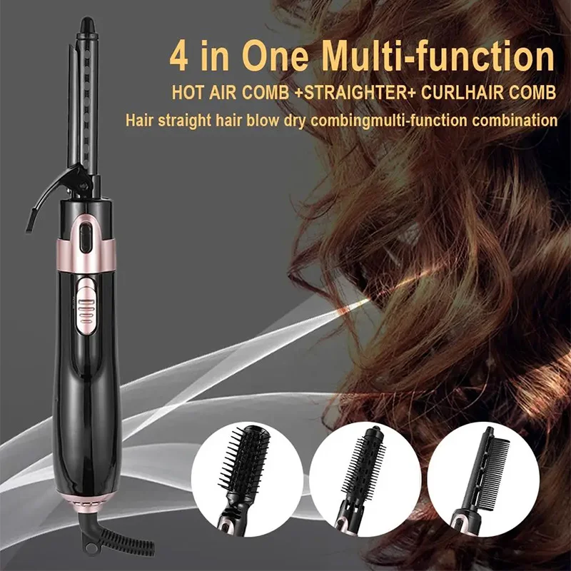 

Multiple Function Hot Air Hair Blow Dryer Brushes Set Curler Comb Interchangeable Brush Head Automatic Hair Curler