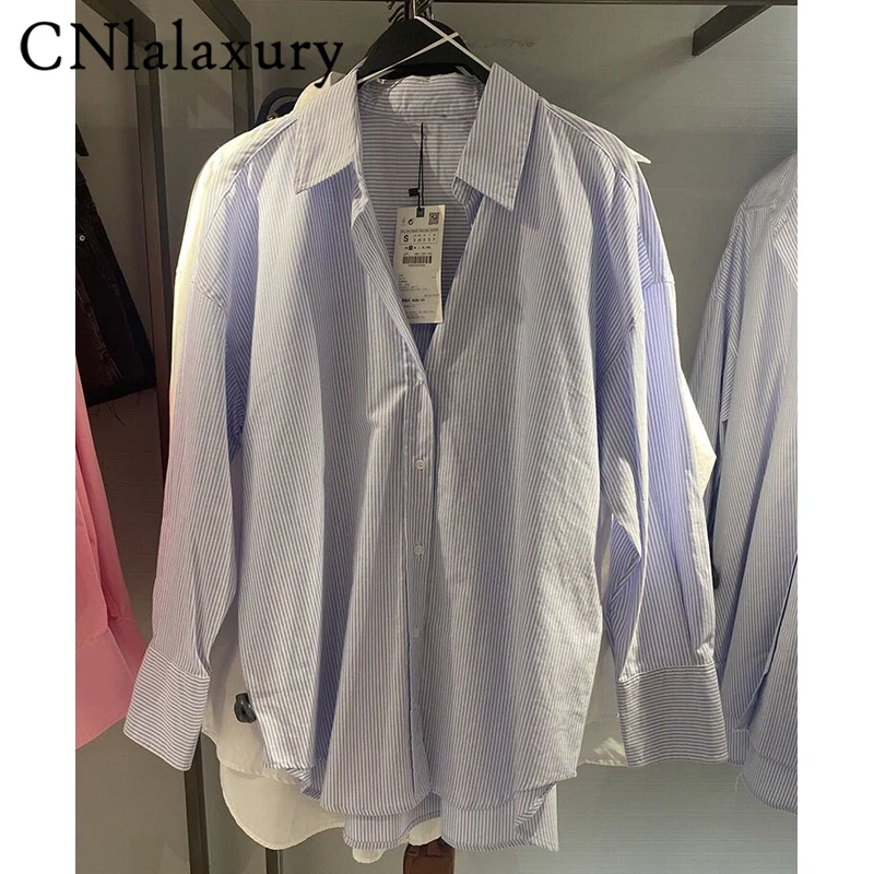 CNlalaxury 2023 Women Spring Solid Single Breasted Blouses Vintage Lapel Collar Long Sleeve Office Lady Female Shirt Chic Blouse