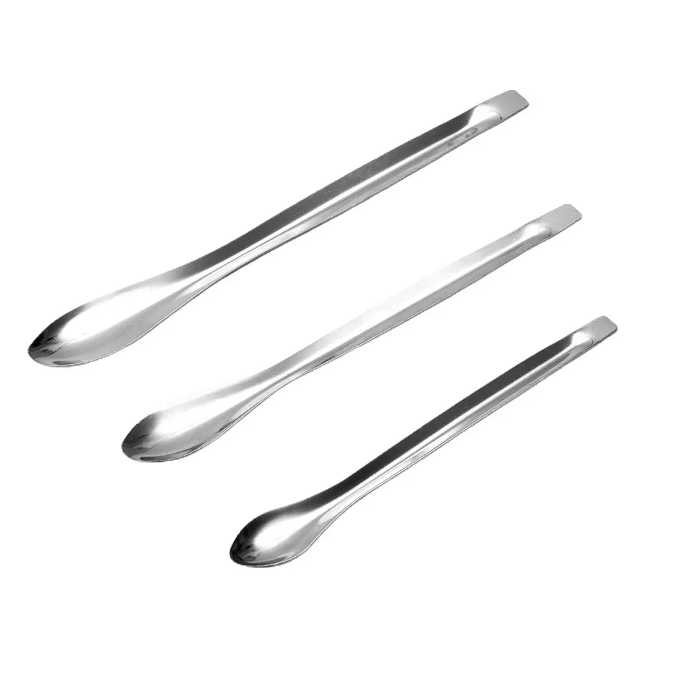 

12Pcs Stainless Steel Lab Spoon Spatula Laboratory Sampling Spoon Mixing Spat Long Handle Double-Sides Design Lab Scoop Kitchen